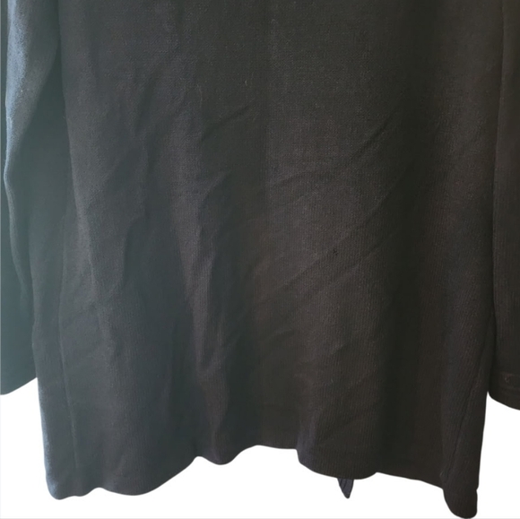 St. John Basics Cardigan Sweater Jacket Santana Knit Navy Blue Gold Accents Med - Picture 14 of 14